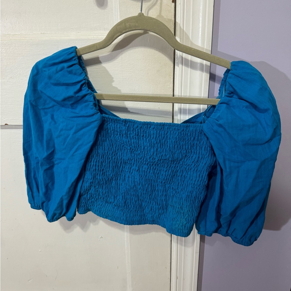 Blue zara top
